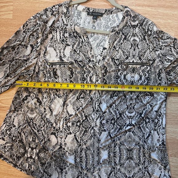 INC International Concepts Black Fitted Buttoned Blouse Plus Size 3XL - Picture 6 of 7